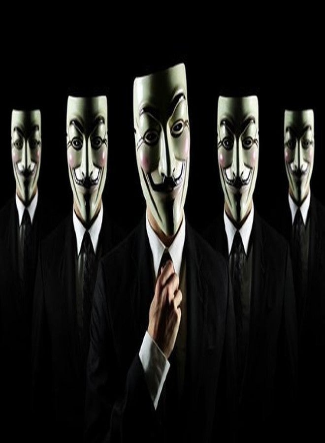 PINDIA V for Vendetta Party Mask Halloween Anonymous Guy Fawkes Fancy Dress Adult Costume Acessory - Image 2